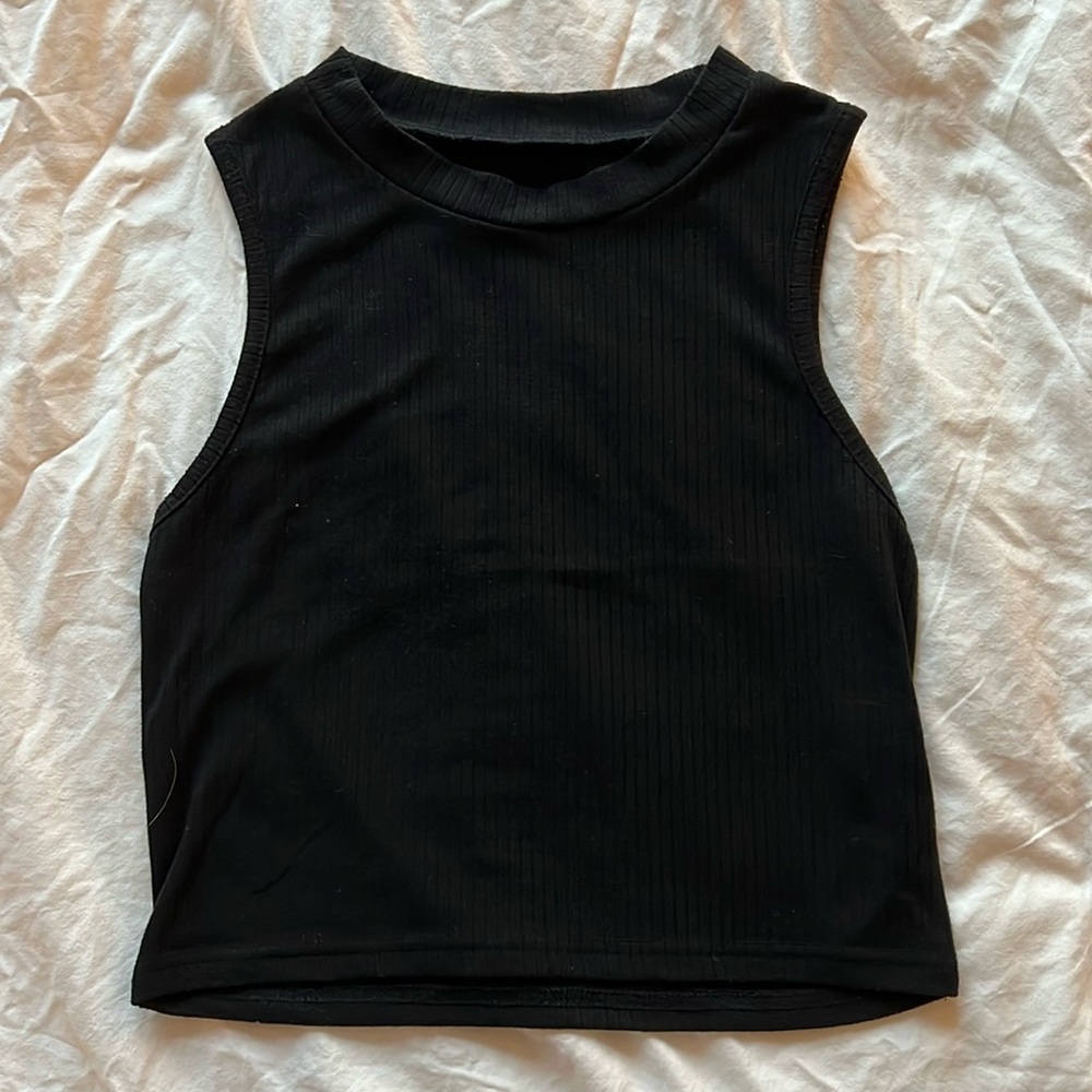 Black tank top